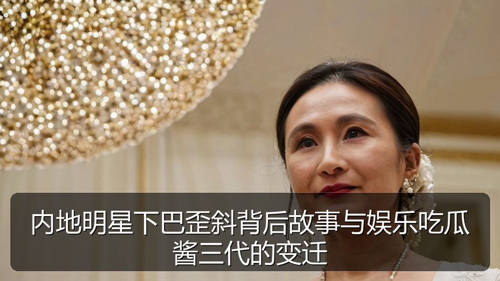 内地明星下巴歪斜背后故事与娱乐吃瓜酱三代的变迁
