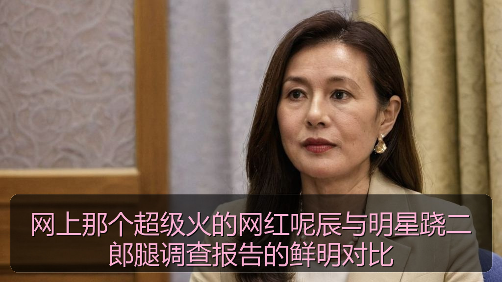 网上那个超级火的网红呢辰与明星跷二郎腿调查报告的鲜明对比